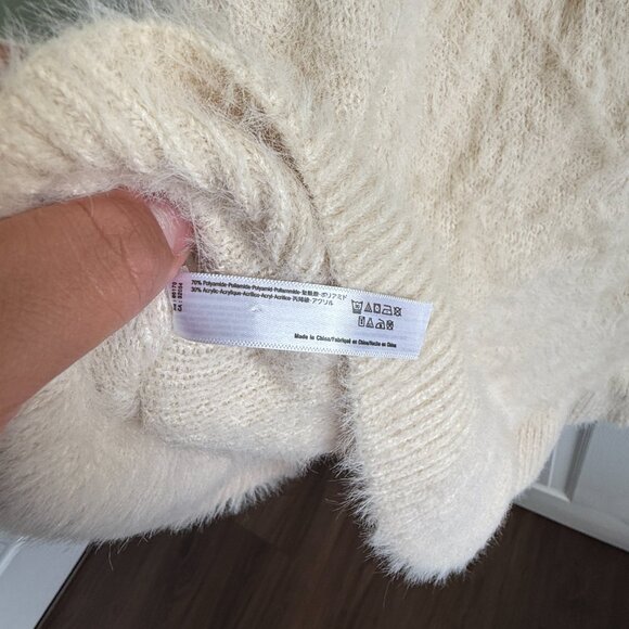 Anthropologie Poncho Style Cream Colored Women's Sweater - Picture 5 of 15